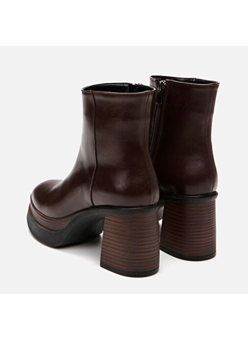 Kahve Kadın Topuklu Bot - Görsel 6