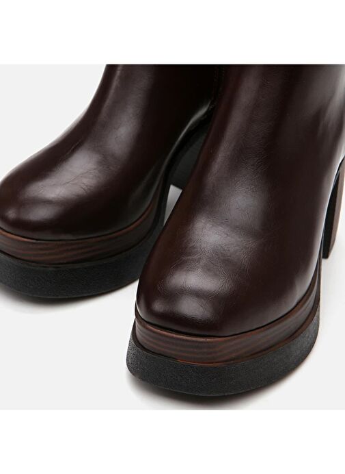 Kahve Kadın Topuklu Bot - Görsel 7