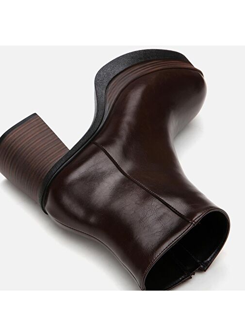 Kahve Kadın Topuklu Bot - Görsel 8