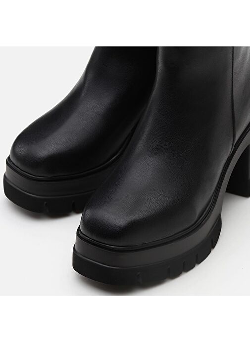 Siyah Kadın Topuklu Bot - Görsel 5