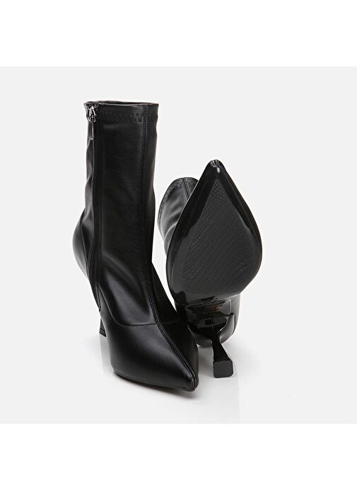 Siyah Kadın Topuklu Bot - Görsel 7