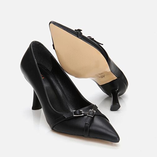 Yaya by Hotiç Siyah Kadın Topuklu Ayakkabı 01AYY299090A100 - Görsel 8