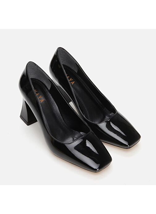 Yaya by Hotiç Siyah Kadın Rugan Topuklu Ayakkabı 01AYY299100A100 - Görsel 3