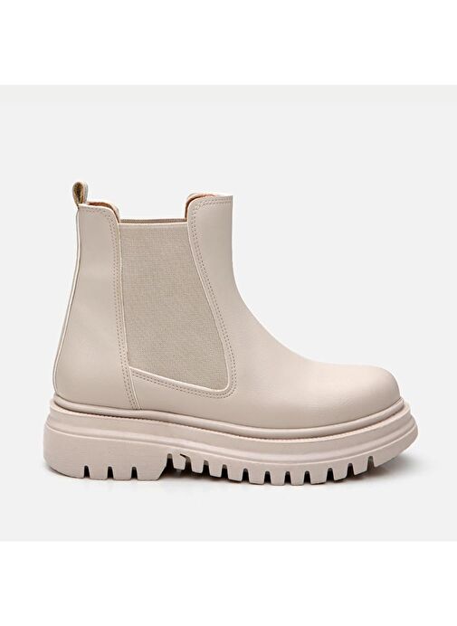 Bej Kadın Düz Bot - Görsel 2