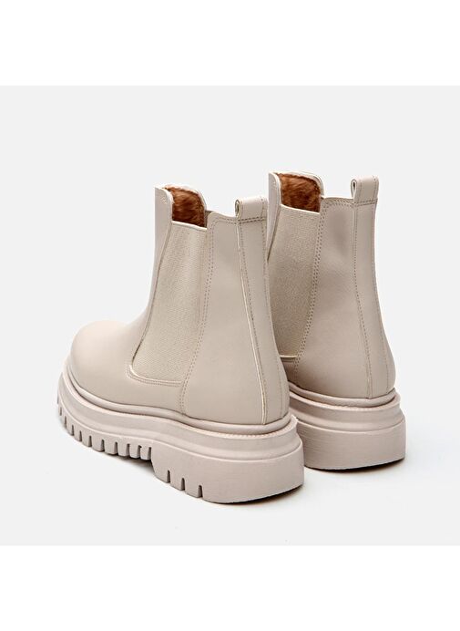 Bej Kadın Düz Bot - Görsel 7