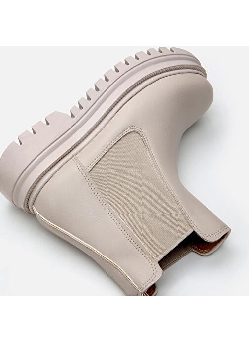 Bej Kadın Düz Bot - Görsel 8