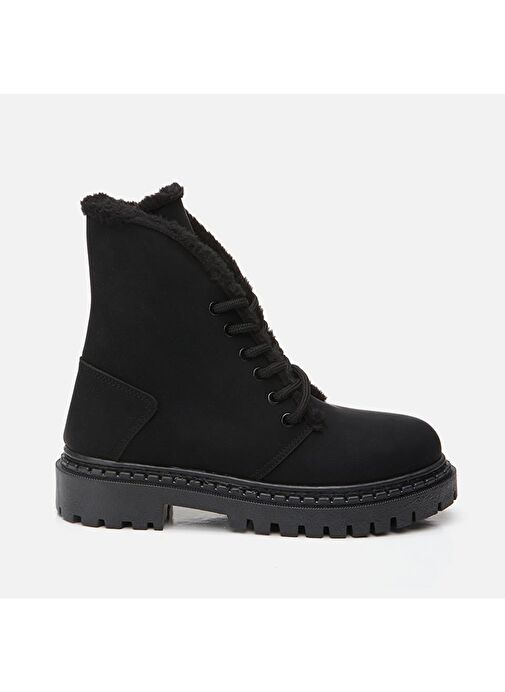 Siyah Kadın Düz Bot - Görsel 2