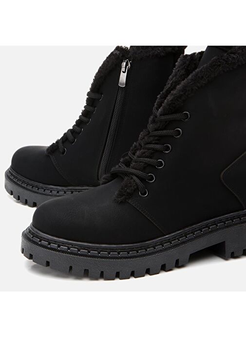 Siyah Kadın Düz Bot - Görsel 6