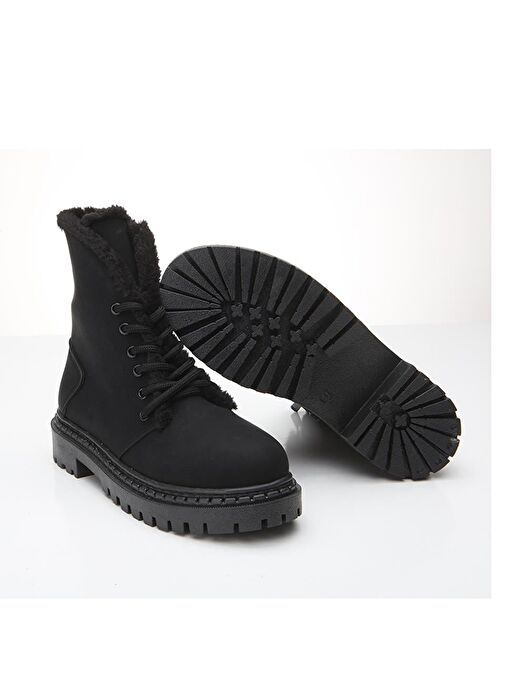 Siyah Kadın Düz Bot - Görsel 7