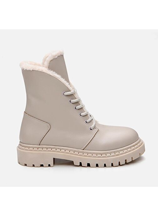 Bej Kadın Düz Bot - Görsel 2