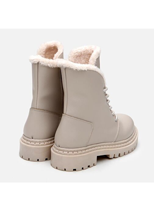 Bej Kadın Düz Bot - Görsel 6