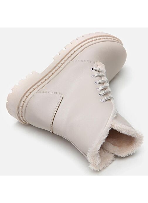 Bej Kadın Düz Bot - Görsel 9