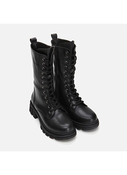 Siyah Kadın Düz Bot - Görsel 3