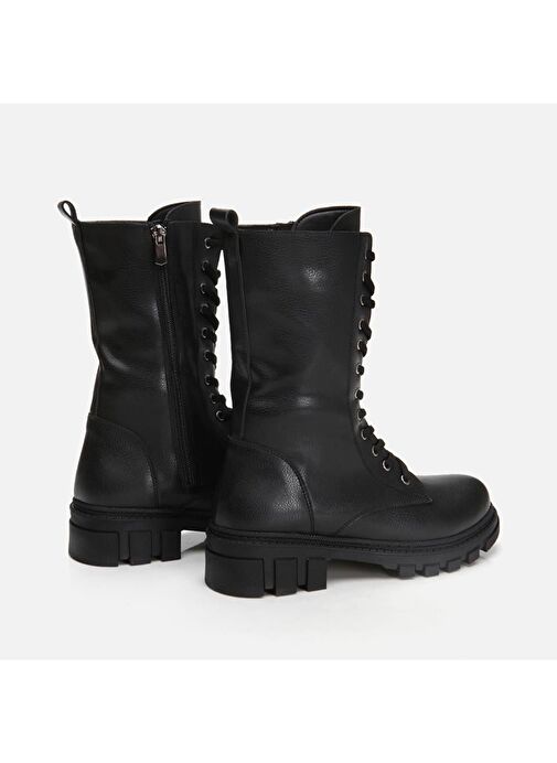 Siyah Kadın Düz Bot - Görsel 6