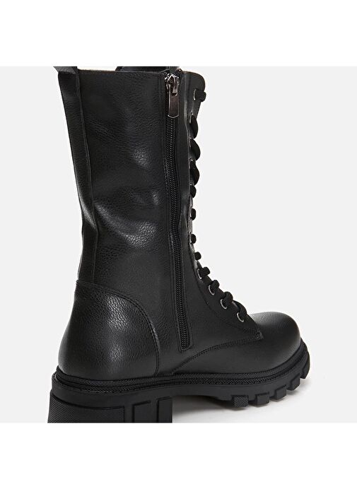 Siyah Kadın Düz Bot - Görsel 7