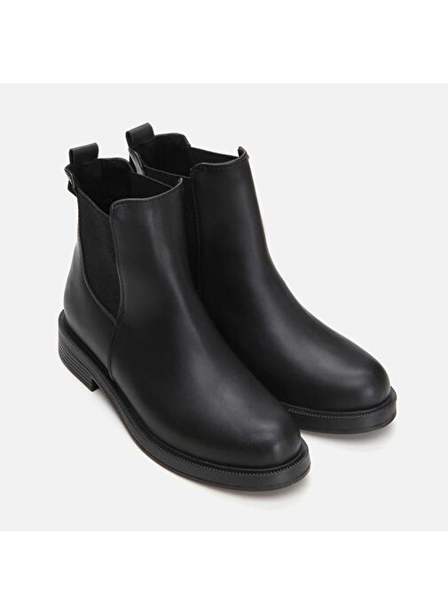 Siyah Kadın Düz Bot - Görsel 3