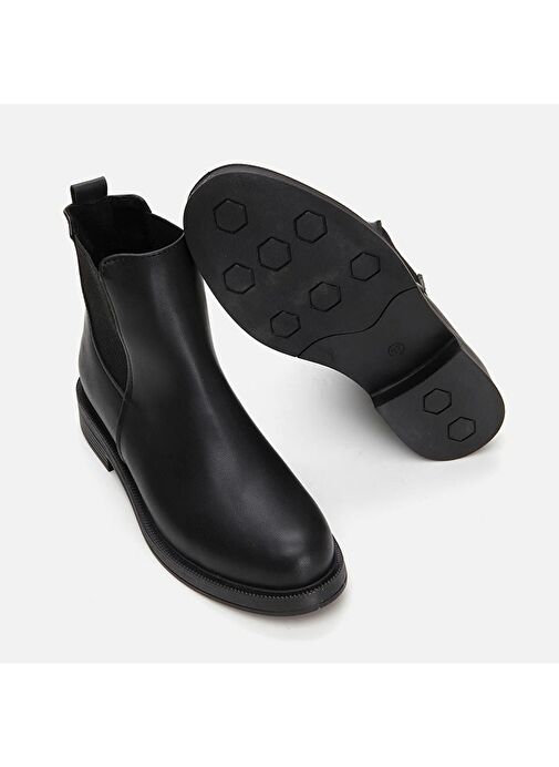 Siyah Kadın Düz Bot - Görsel 8