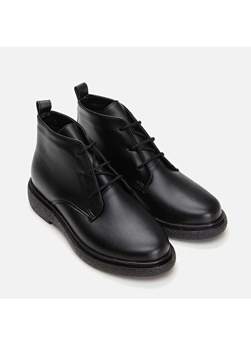 Siyah Kadın Düz Bot - Görsel 3