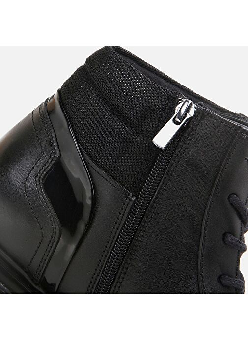 Hakiki Deri Siyah Erkek Günlük Bot - Görsel 6