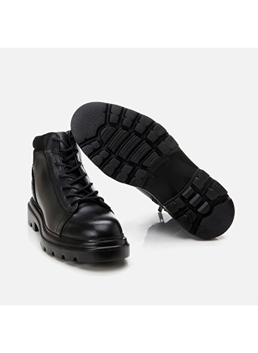 Hakiki Deri Siyah Erkek Günlük Bot - Görsel 8