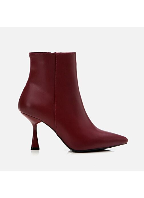 Bordo Kadın Topuklu Bot - Görsel 2