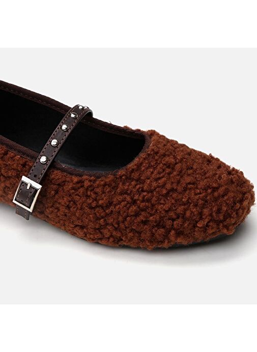 Yaya by Hotiç Kahverengi Kadın Peluş Babet 01AYY301010A480 - Görsel 4