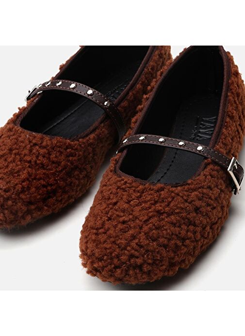 Yaya by Hotiç Kahverengi Kadın Peluş Babet 01AYY301010A480 - Görsel 6