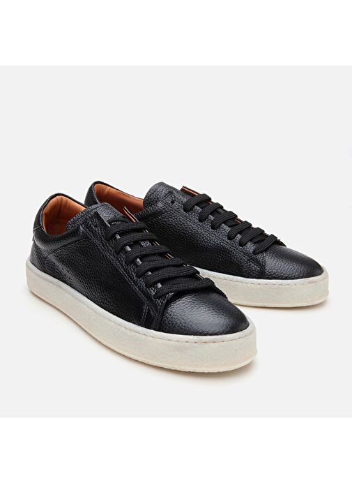 Erkek Deri Siyah Şeffaf Tabanlı Günlük Ayakkabı - Görsel 3