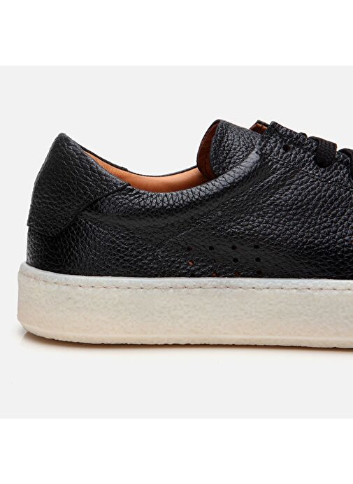 Erkek Deri Siyah Şeffaf Tabanlı Günlük Ayakkabı - Görsel 4