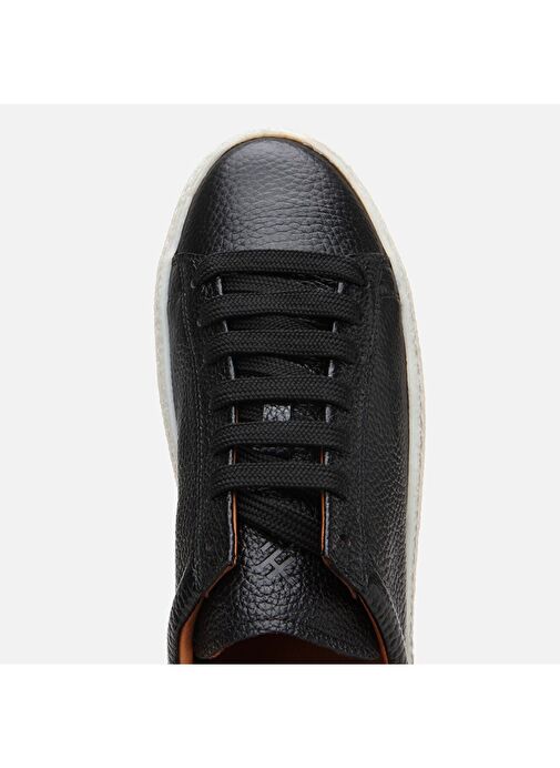 Erkek Deri Siyah Şeffaf Tabanlı Günlük Ayakkabı - Görsel 6