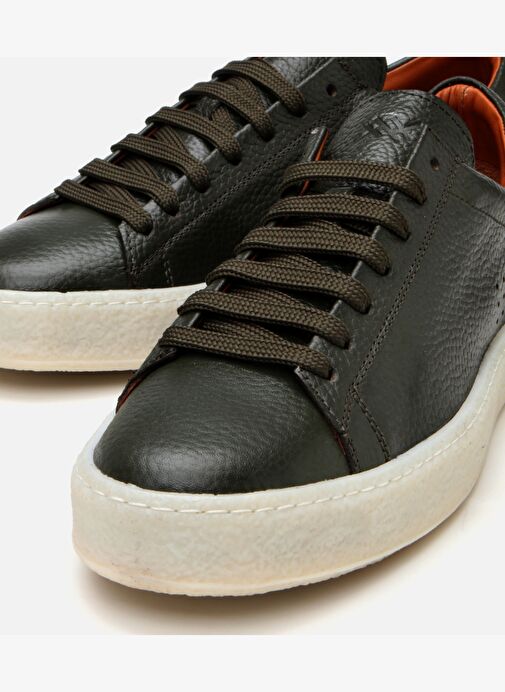 Erkek Deri Yeşil Günlük Ayakkabı - Görsel 4