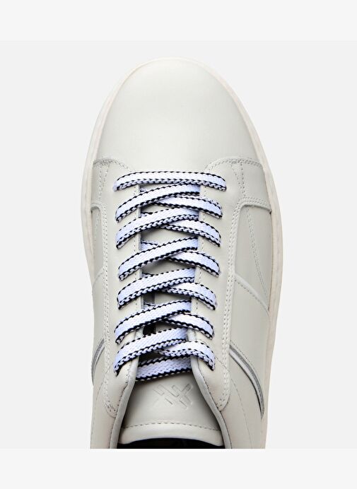 Erkek Deri Beyaz Yüksek Tabanlı Spor Ayakkabı - Görsel 5