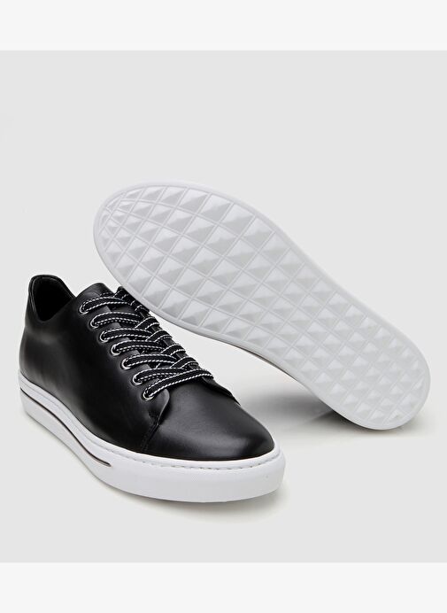 Erkek Deri Siyah Günlük Ayakkabı - Görsel 7