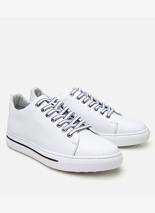 Erkek Deri Beyaz Günlük Ayakkabı - Görsel 3