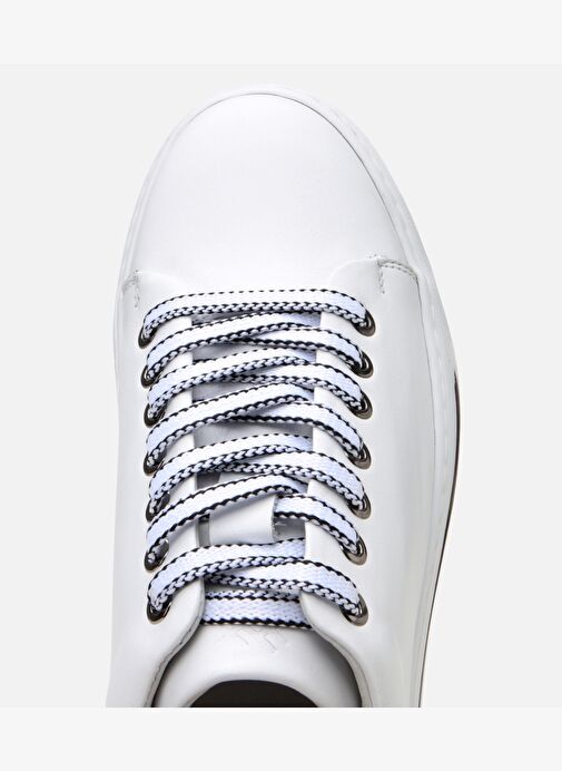 Erkek Deri Beyaz Günlük Ayakkabı - Görsel 5