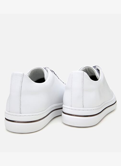 Erkek Deri Beyaz Günlük Ayakkabı - Görsel 6