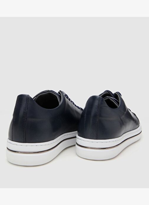 Erkek Deri Lacivert Günlük Ayakkabı - Görsel 6