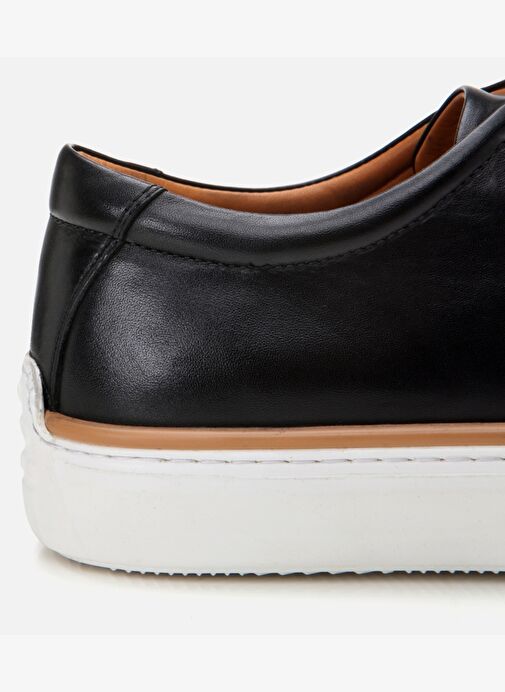 Erkek Deri Siyah Hafif Tabanlı Günlük Ayakkabı - Görsel 5