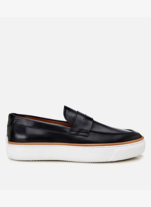 Erkek Deri Siyah Ultra Hafif Tabanlı Şık Günlük Loafer - Görsel 2