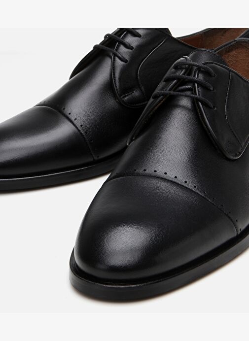 Erkek Deri Siyah Klasik Ayakkabı - Görsel 4