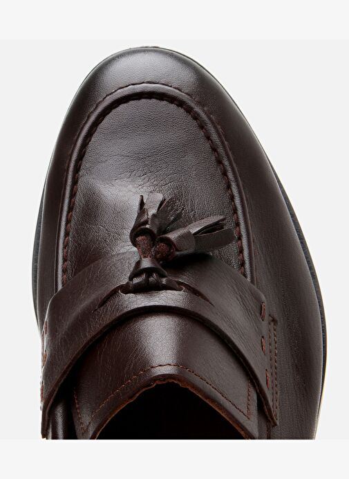 Hotiç Hotiç Belirsiz Erkek Deri Kahverengi Püskül Detaylı Klasik Loafer | Boyner Belirsiz - 5. görsel