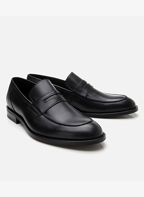 Erkek Deri Siyah Klasik Ayakkabı - Görsel 3