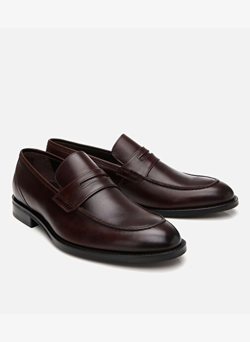 Erkek Deri Kahverengi Klasik Ayakkabı - Görsel 3