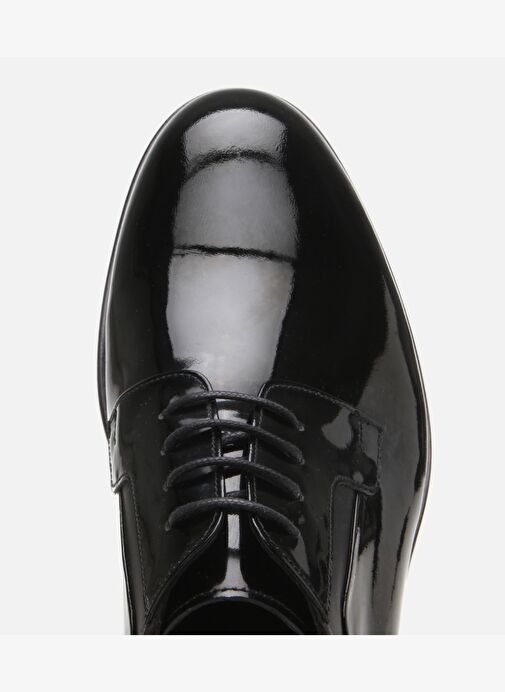 Erkek Rugan Deri Siyah Şık Klasik Ayakkabı - Görsel 5