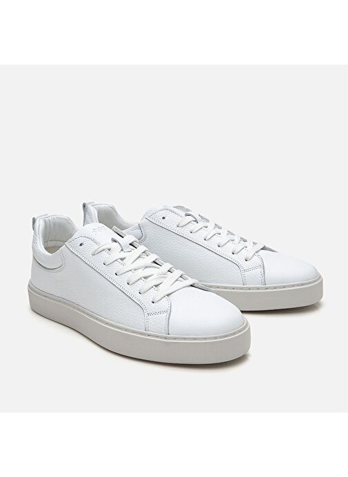 Erkek Deri Beyaz Günlük Ayakkabı - Görsel 3