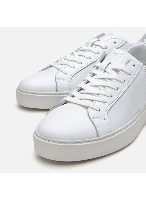 Erkek Deri Beyaz Günlük Ayakkabı - Görsel 5