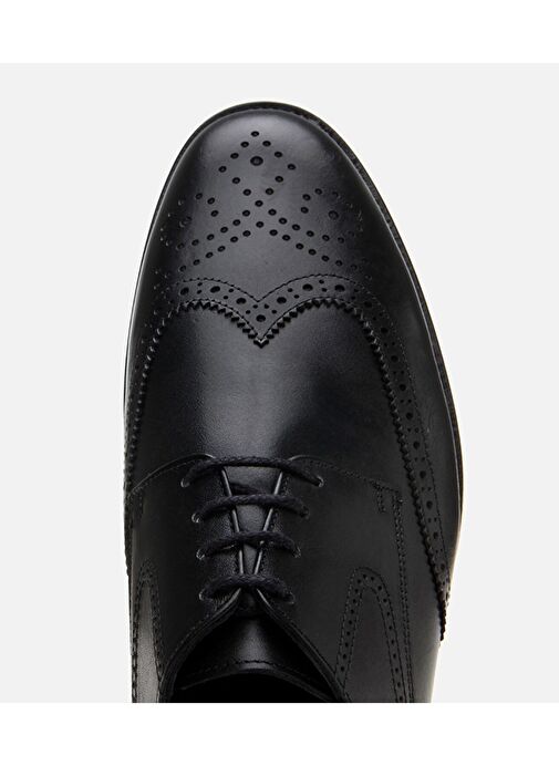 Erkek Deri Siyah Hafif Tabanlı Klasik Ayakkabı - Görsel 5