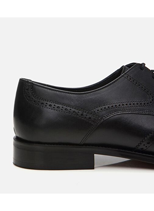 Erkek Deri Siyah Hafif Tabanlı Klasik Ayakkabı - Görsel 6