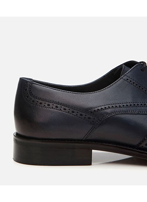 Erkek Deri Lacivert Hafif Tabanlı Klasik Ayakkabı - Görsel 4