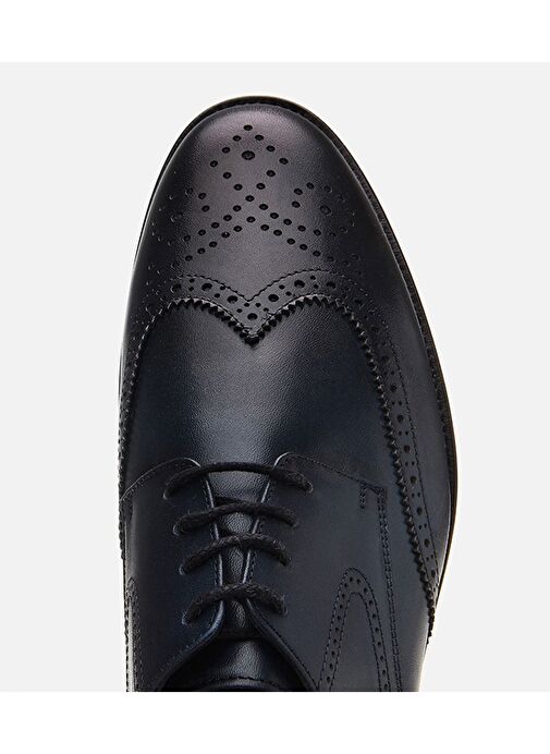 Erkek Deri Lacivert Hafif Tabanlı Klasik Ayakkabı - Görsel 6